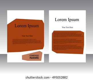 Abstract Triangle Brochure Flyer design vector template in A4 size