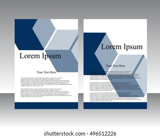 Abstract Triangle Brochure Flyer design vector template in A4 size