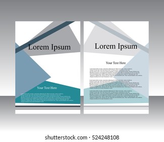 Abstract Triangle Brochure Flyer design vector template in A4 size