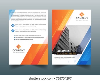 Abstract Triangle Brochure Flyer design vector template in A4 size, Business Brochure. Flyer Design. Leaflets a4 Template. Cover Book and Magazine. Annual Report Vector illustration