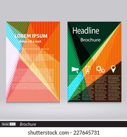 Abstract Triangle brochure. Vector flyer design template a4 size. Concept with lines