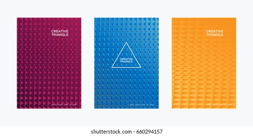 Abstract Triangle Business Brochure / Design Vector Template / Simple Background 