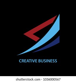 abstract triangle business logo