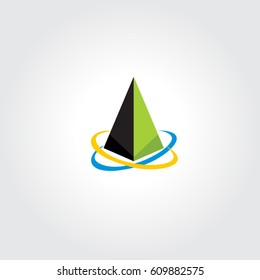 abstract triangle business logo