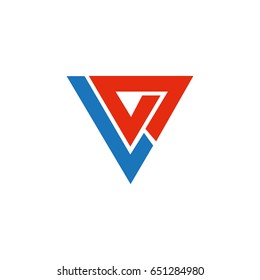 abstract triangle business logo