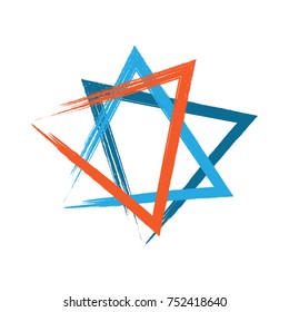 abstract triangle business logo