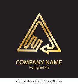 abstract triangle business logo vector image