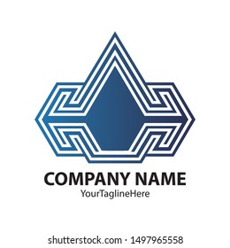 abstract triangle business logo vector image