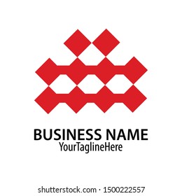 abstract triangle business logo vector image