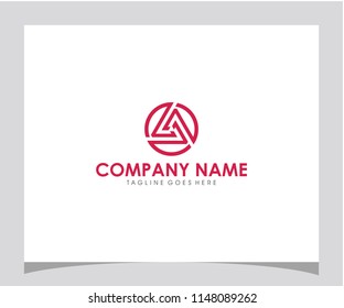 Abstract triangle circle icon logo design vector eps 10