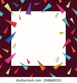 Abstract triangle colorful background banner with space for text, vector illustration