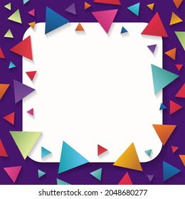 Abstract triangle colorful background banner with space for text, vector illustration
