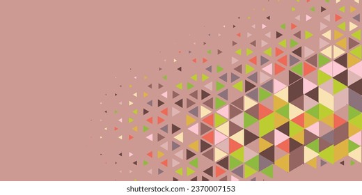 Abstract Triangle colorful background or wallpaper with polygons variety of triangular shapes and colors, triangles or concave geometrical shapes with Copy space soft color