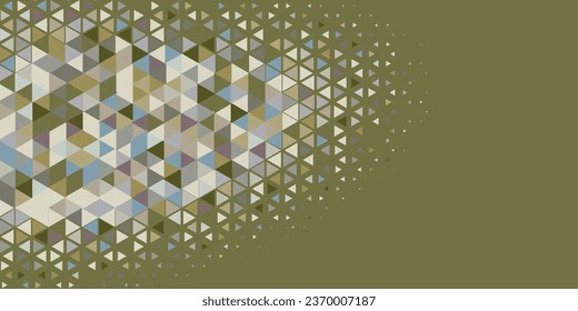 Abstract Triangle colorful background or wallpaper with polygons variety of triangular shapes and colors, triangles or concave geometrical shapes with Copy space soft color