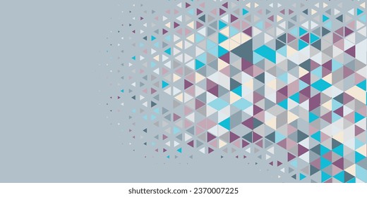 Abstract Triangle colorful background or wallpaper with polygons variety of triangular shapes and colors, triangles or concave geometrical shapes with Copy space soft color