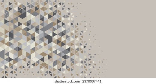 Abstract Triangle colorful background or wallpaper with polygons variety of triangular shapes and colors, triangles or concave geometrical shapes with Copy space soft color