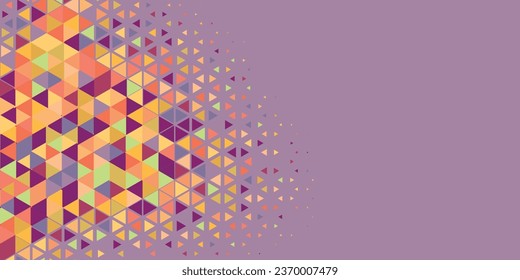 Resumen Triángulo fondo colorido o papel tapiz con polígonos variedad de formas y colores triangulares, triángulos o formas geométricas cóncavo con espacio Copiar color suave