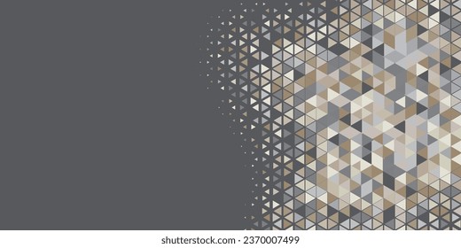 Abstrakter, dreieckiger bunter Hintergrund oder Tapete mit mehrfarbigem Hintergrund, verschiedenen dreieckigen Formen und Farben, Dreiecken oder konkaven geometrischen Formen mit Weichem Kopienraum