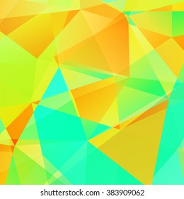 Abstract triangle colorful bright mosaic background. Vector illustration