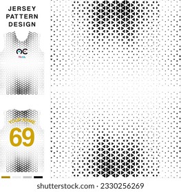 Abstract triangle concept vector jersey pattern template for printing or sublimation sports uniforms football volleyball basketball e-sports cycling and fishing Free Vector.