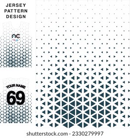 Abstract triangle concept vector jersey pattern template for printing or sublimation sports uniforms football volleyball basketball e-sports cycling and fishing Free Vector.
