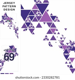 Abstract triangle concept vector jersey pattern template for printing or sublimation sports uniforms football volleyball basketball e-sports cycling and fishing Free Vector.