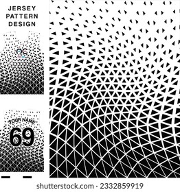 Abstract triangle concept vector jersey pattern template for printing or sublimation sports uniforms football volleyball basketball e-sports cycling and fishing Free Vector.