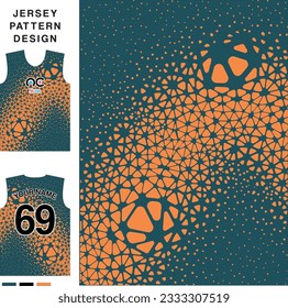 Abstract triangle concept vector jersey pattern template for printing or sublimation sports uniforms football volleyball basketball e-sports cycling and fishing Free Vector.