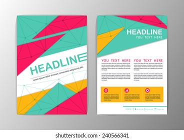 Abstract Triangle design Brochure Flyer template layout-vector illustration