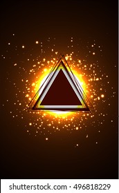Abstract Triangle Design with Lights. Minimalistic Geometric Background. Abstract Modern Geometrical Design Template. Vector Illustration
