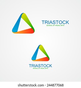 Abstract Triangle Design Logo