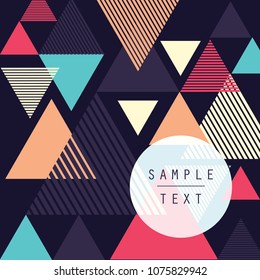 Abstract triangle design with text