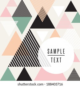 Abstract triangle design with text