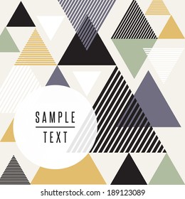 Abstract Triangle Design With Text