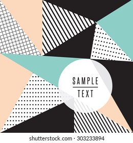 Abstract triangle design with text