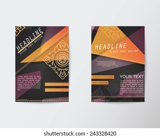 Abstract Triangle design Thai style Brochure Flyer in A4 size