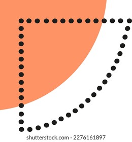 Abstract triangle. Dots line. Vector illustration.