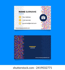 Abstract Triangle Element Geometric Name Card Design