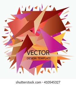 Abstract Triangle Explosion Background, Vector.