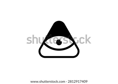 Abstract Triangle Eye Logo Icon | Modern All Seeing Providence Vector Monogram for Cyber Security