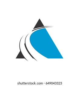 abstract triangle financial logo