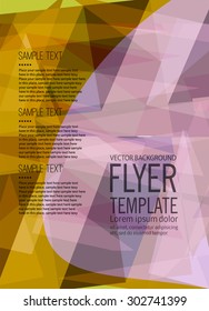Abstract triangle flyer template - Vector background design elements