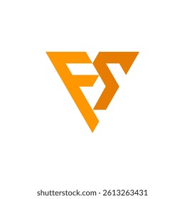 Abstract Triangle FR Logo Mark