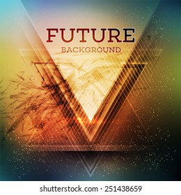 Abstract triangle future vector background.