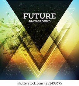 Abstract triangle future vector background.