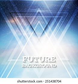 Abstract triangle future vector background