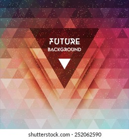 Abstract triangle future vector background