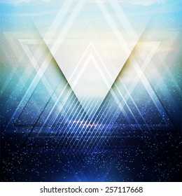 Abstract triangle future vector background