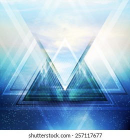 Abstract triangle future vector background 