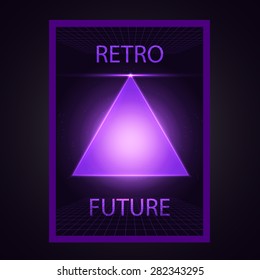 Abstract triangle future vector background. Poster or book cover template
